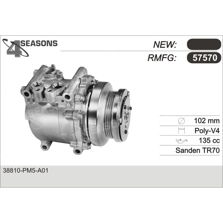 57570  COMPRESOR  HONDA CIVIC/CRX