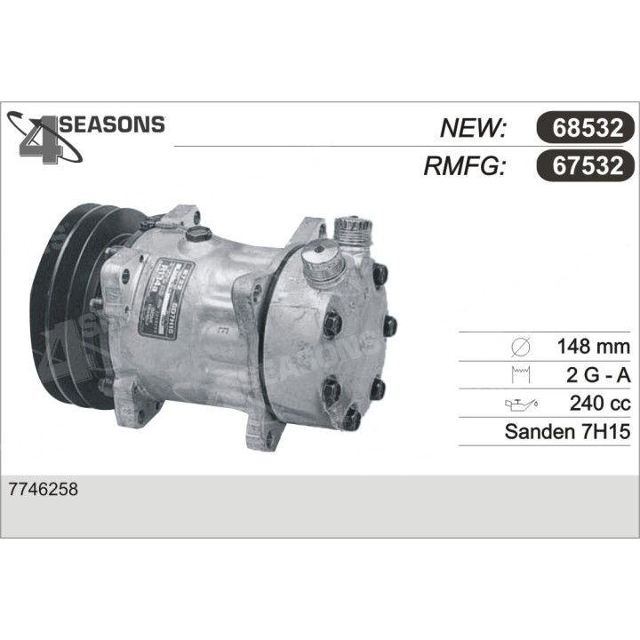 67532  COMPRESOR  FIAT BARCHETTA/TEMPRA/TIPO/DEDRA/D
