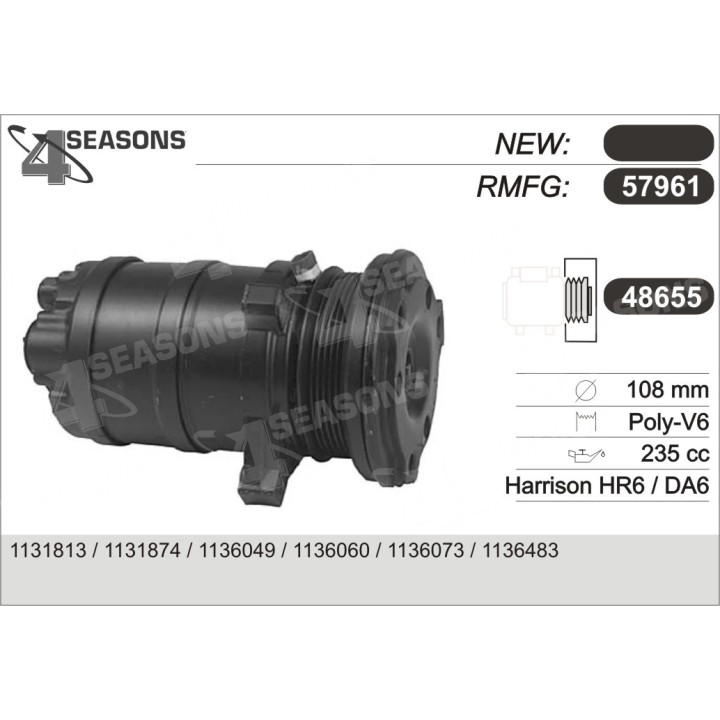 57961  COMPRESOR  PONTIAC TRANS SP./CHEVRO/OLDS