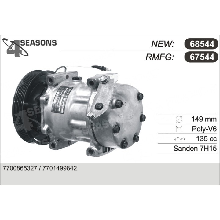 67544  COMPRESOR  RENAULT SAFRANE