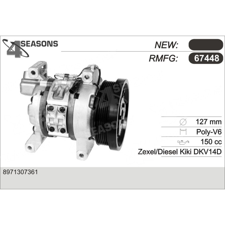 67448  COMPRESOR  ISUZU AMIGO