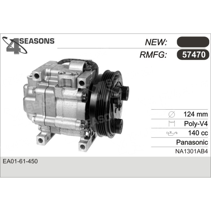 57470  COMPRESOR  MAZDA MX-3 1.6L 92 95