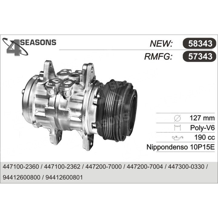 57343  COMPRESOR  PORSCHE