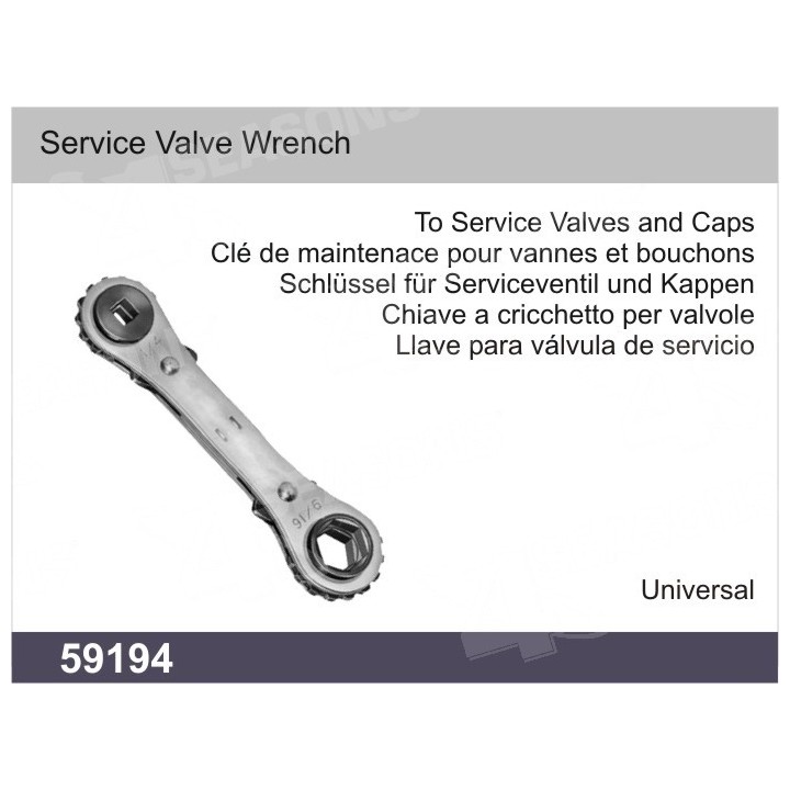 59194  COMPRESSOR TOOL - SERVICE VALVE WRENCH