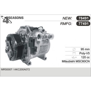 77491  COMPRESOR  MITSUBISHI CARISMA / COLT / SPACE