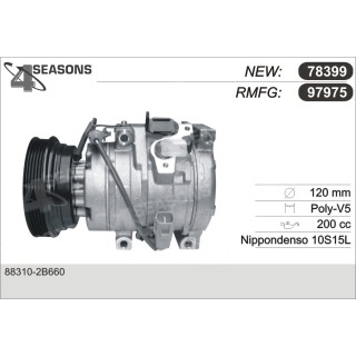 97975  COMPRESOR  TOYOTA AVENSIS D-4D 99-