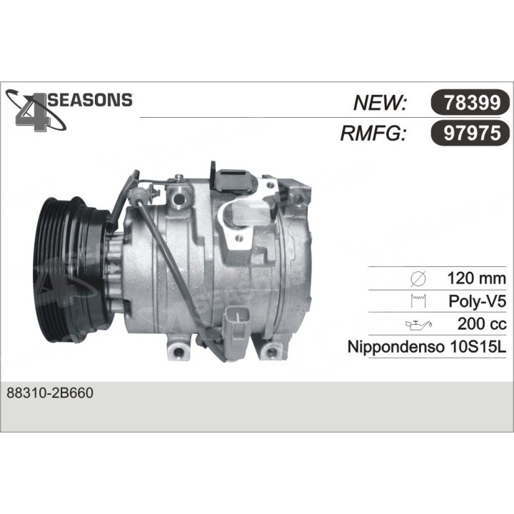 97975  COMPRESOR  TOYOTA AVENSIS D-4D 99-