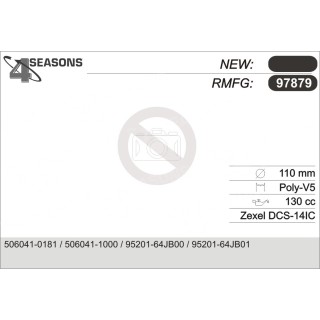 97879  COMPRESOR  SUZUKI GD VITARA II 2.0 05-