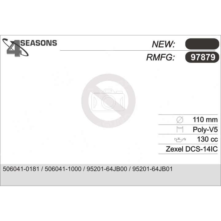 97879  COMPRESOR  SUZUKI GD VITARA II 2.0 05-