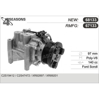 67133  COMPRESOR  JAGUAR S-TYPE 3.0 99-