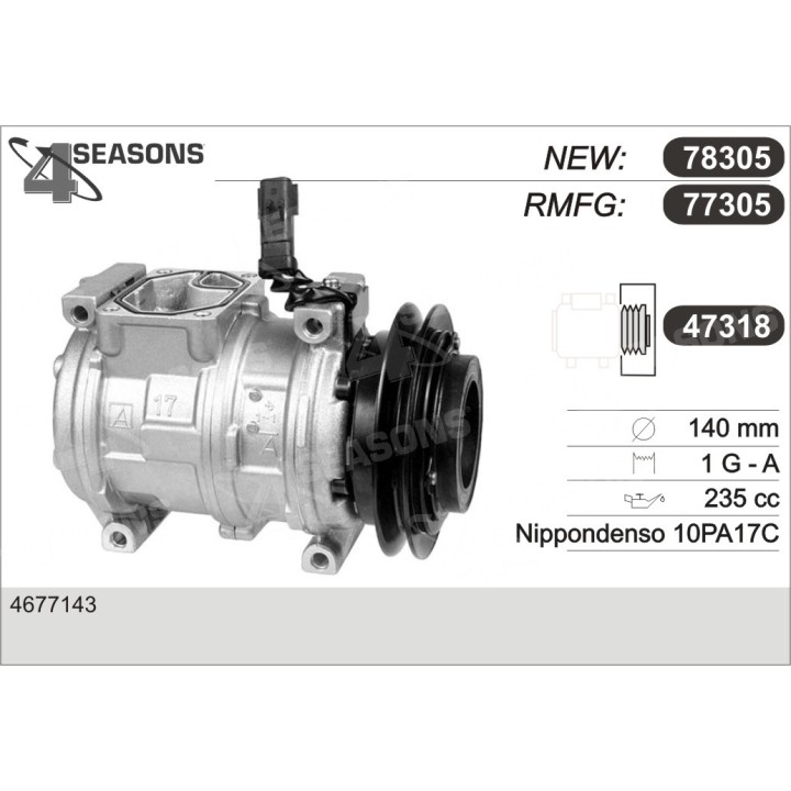 77305  COMPRESOR  CHRYSLER VOYAGER II 3.0/3.3/3.8L