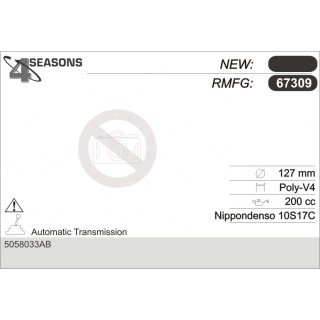 67309  COMPRESOR  CHRYSLER PT CRUISER 2.4 GT