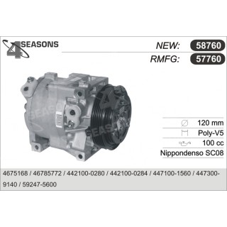 57760  COMPRESOR  PUNTO II 1.1/1.2 L