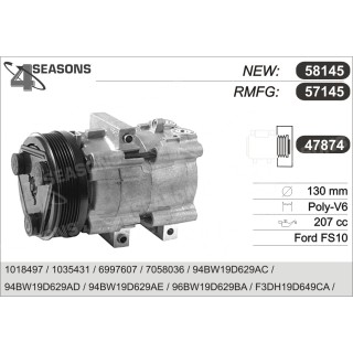 57145  COMPRESOR  FORD MONDEO I/II 2.5 L