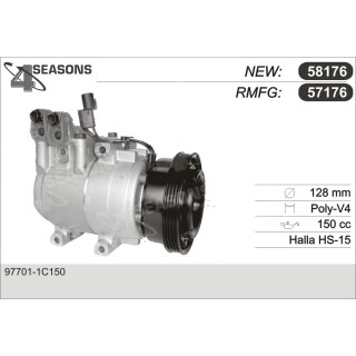 57176  COMPRESOR  HYUNDAI GETZ 1.3 02-