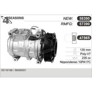 57390  COMPRESOR  JEEP GD CHEROKEE 8 CYL 93 98