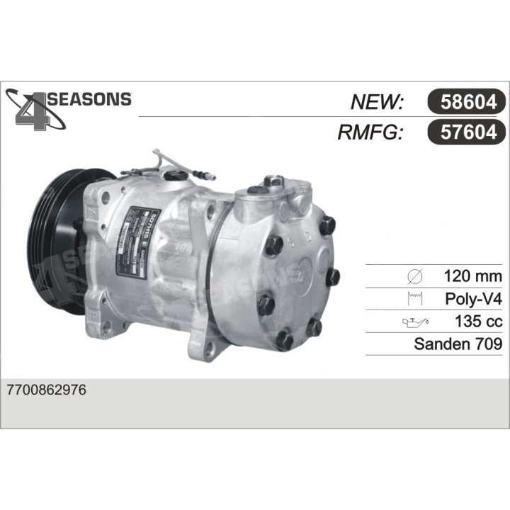 57604  COMPRESOR  RENAULT CLIO/RAPID/EXPRESS