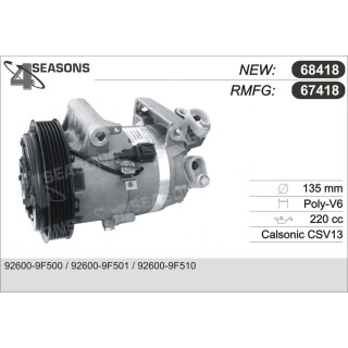 67418  COMPRESOR  NISSAN ALMERA II 00-