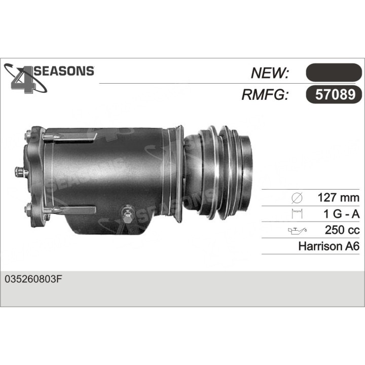 57089  COMPRESOR  AUDI 100/200/BUICK/CADILLAC/FORD..