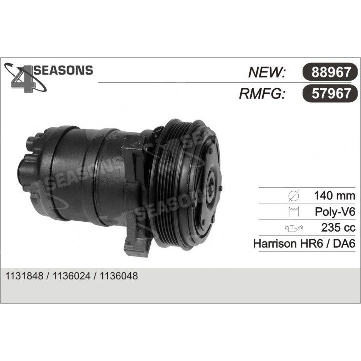 57967  COMPRESOR  BUICK/CHEVRO/OLDS