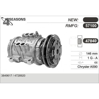 57100  COMPRESOR  CHRYSLER LE BARON/VOYAGER/DODGE/PL