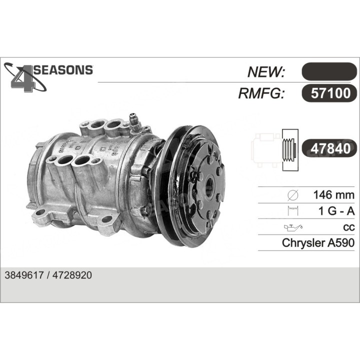 57100  COMPRESOR  CHRYSLER LE BARON/VOYAGER/DODGE/PL