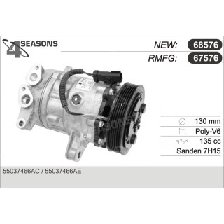 67576  COMPRESOR  CHRYSLER JEEP CHEROKEE 3.7 L 01-