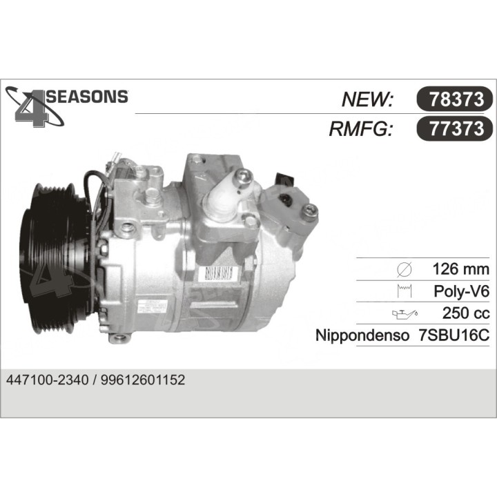 77373  COMPRESOR  PORSCHE 911 -996- 97-