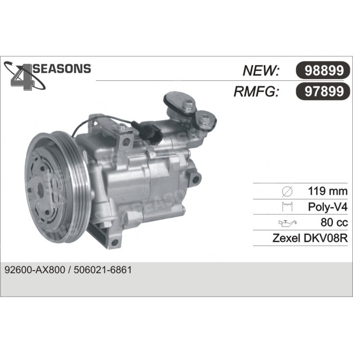 97899  COMPRESOR  NISSAN MICRA K12 03-05