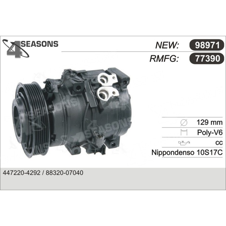 77390  COMPRESOR  TOYOTA 10S17C 99-05