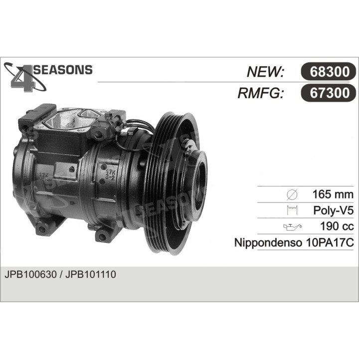 67300  COMPRESOR  HONDA/ROVER ACCORD/600 2.0/2.2 L 9