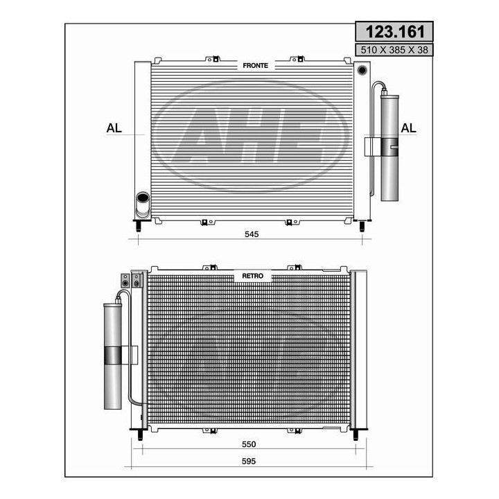 123161  CONDENSER + COOLER RENAULT KANGOO DCI / 1.6 ESS
