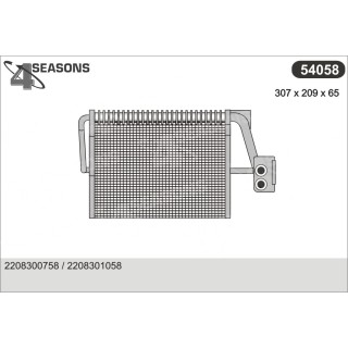 54058  EVAPORATOR MERCEDES BENZ C215 / W220