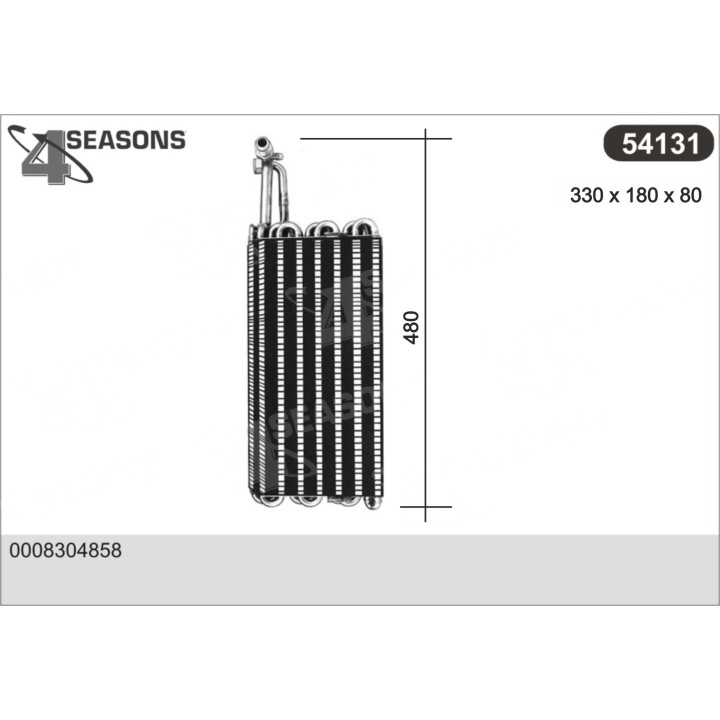 54131  EVAPORATOR MERCEDES W107/116
