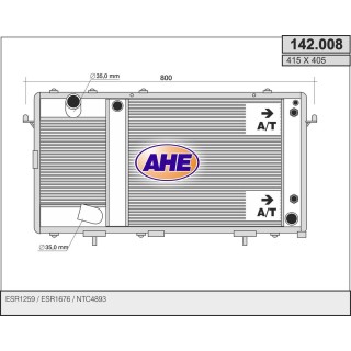 142008  RAD LAND ROVER Discovery 2.5 TD 89- +Intercooler