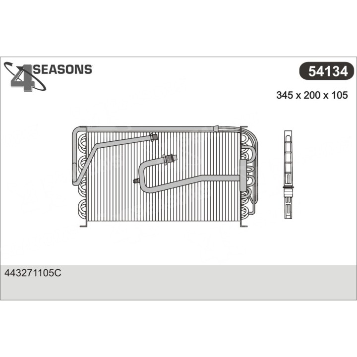 54134  EVAPORATOR AUDI 100/200
