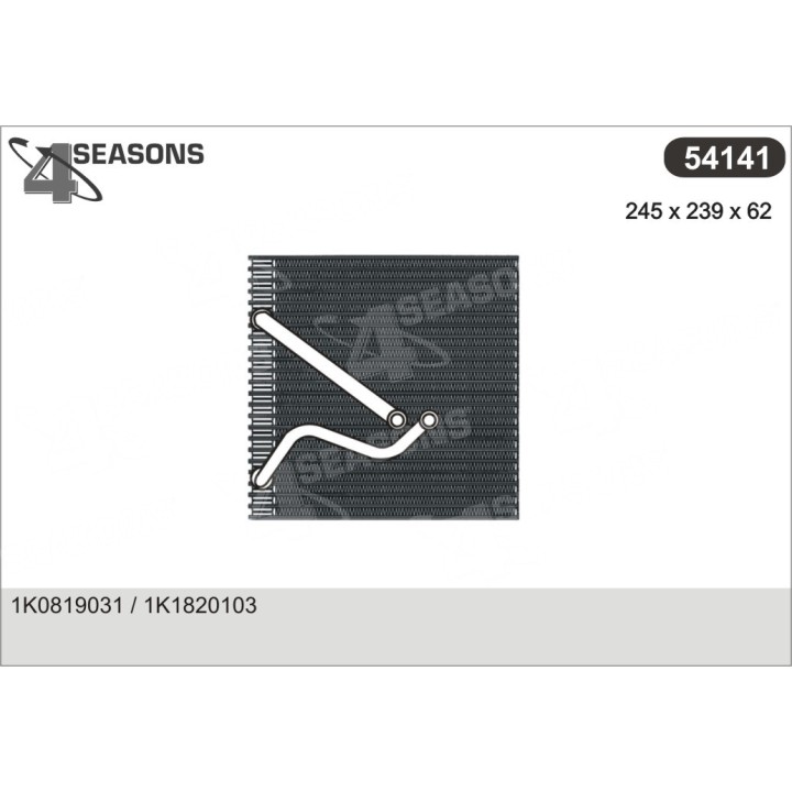 54141  EVAPORATOR GOLF V / AUDI A3 05-