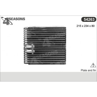 54263  EVAPORATOR TOYOTA COROLLA 94-97