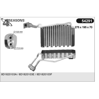 54291  EVAPORATOR AUDI A4 8D1 820 103A/E