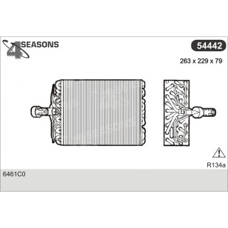 54442  EVAPORATOR ZX/306 R134A