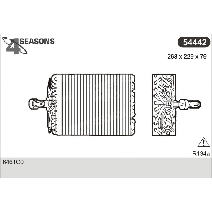 54442  EVAPORATOR ZX/306 R134A