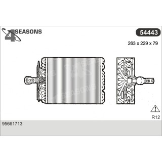 54443  EVAPORATOR PSA ZX/306 R12
