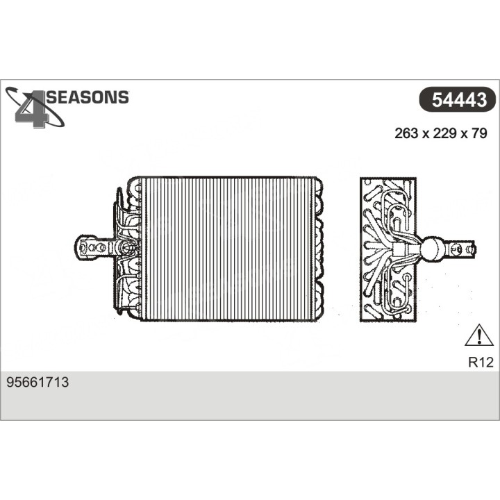 54443  EVAPORATOR PSA ZX/306 R12