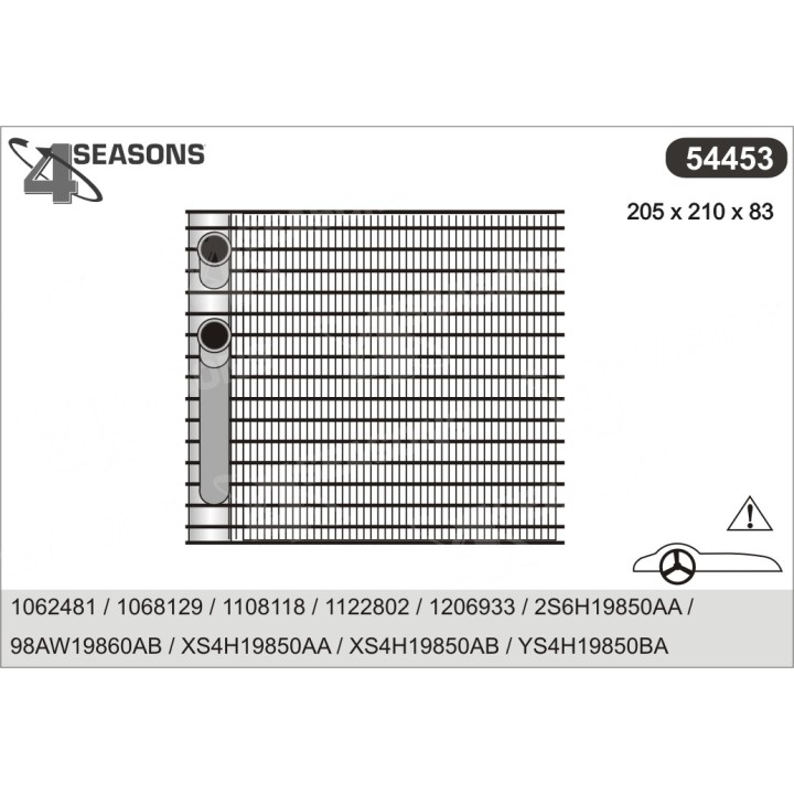 54453  EVAPORATOR FORD FOCUS