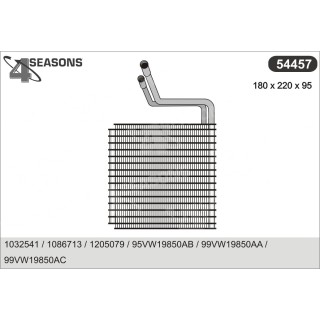54457  EVAPORATOR FORD TRANSIT IV
