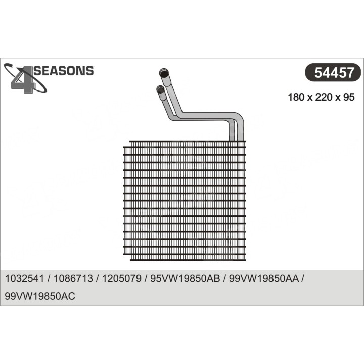 54457  EVAPORATOR FORD TRANSIT IV