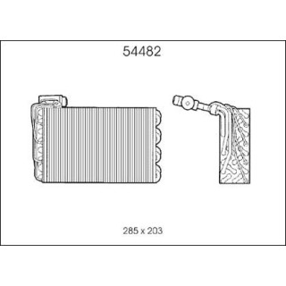 54482  EVAPORATOR PEUGEOT 405 II R134A