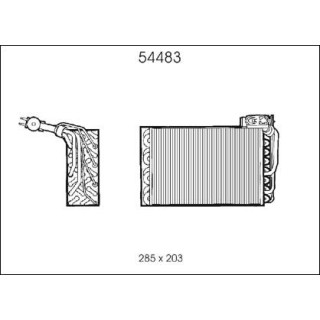 54483  EVAPORATOR PEUGEOT 405 II R134A