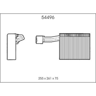 54496  EVAPORATOR RENAULT SAFRANE R134A