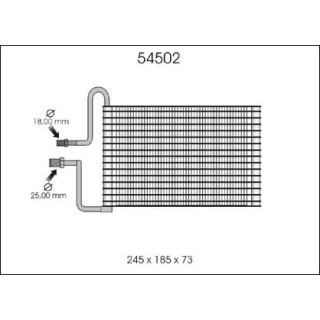 54502  EVAPORATOR VOLVO 240/260